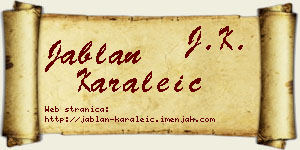 Jablan Karaleić vizit kartica